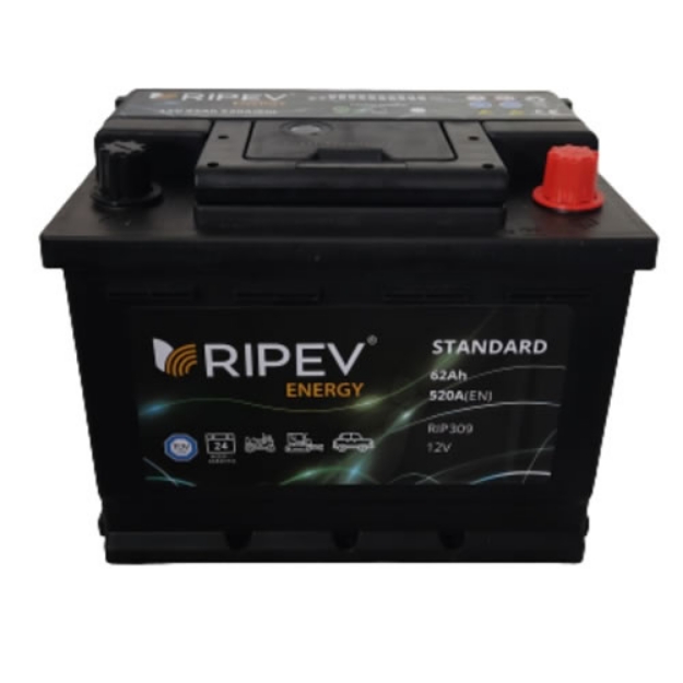 Imagen de BATERIA RIPEV ENERGY 62Ah D 12V 240X175X190