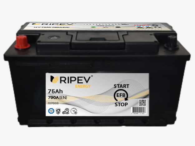 Imagen de Bateria RIPEV Energy EFB Start-Stop 75Ah
