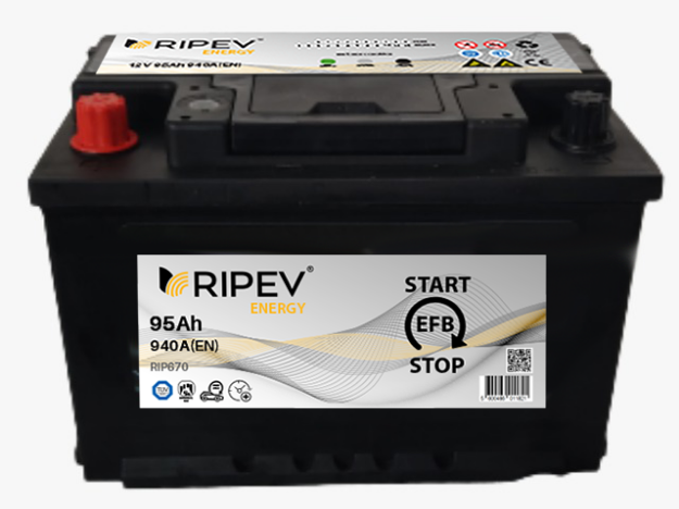 Imagen de BATERIA RIPEV ENERGY EFB START-STOP 95AH