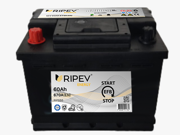 Imagen de Bateria RIPEV Energy EFB Start-Stop 60Ah 